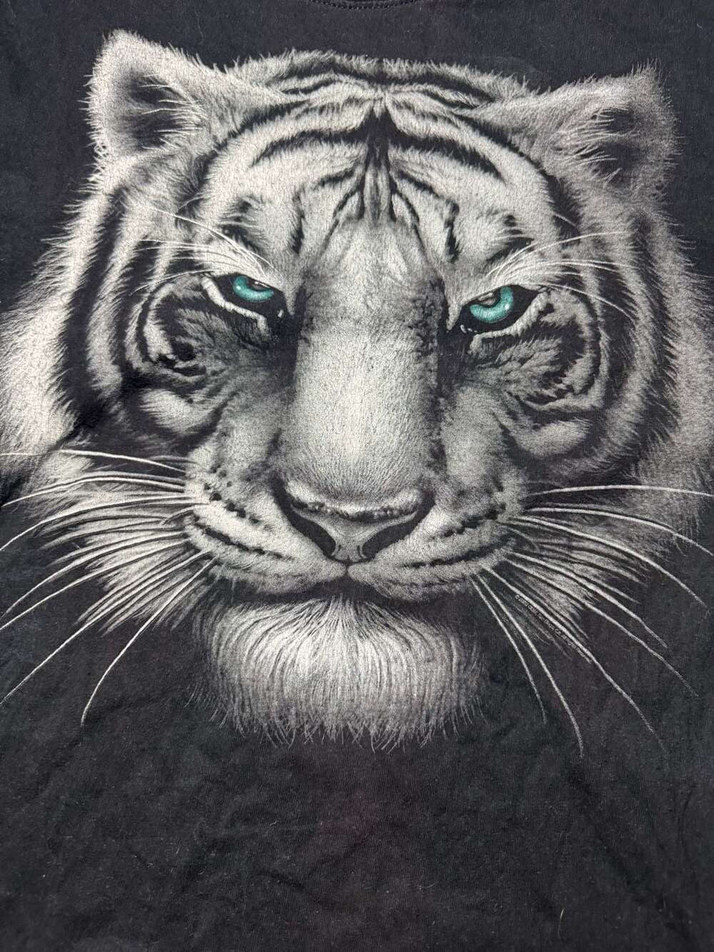 ODM White Tiger Graphic Short Sleeve T-Shirt